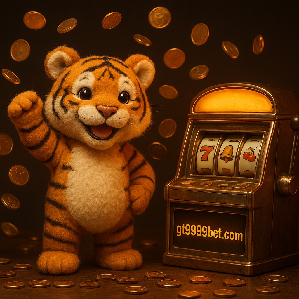 আর্কেড জয়ের আনন্দে উল্লাসিত এক বাঘশাবকের 모습